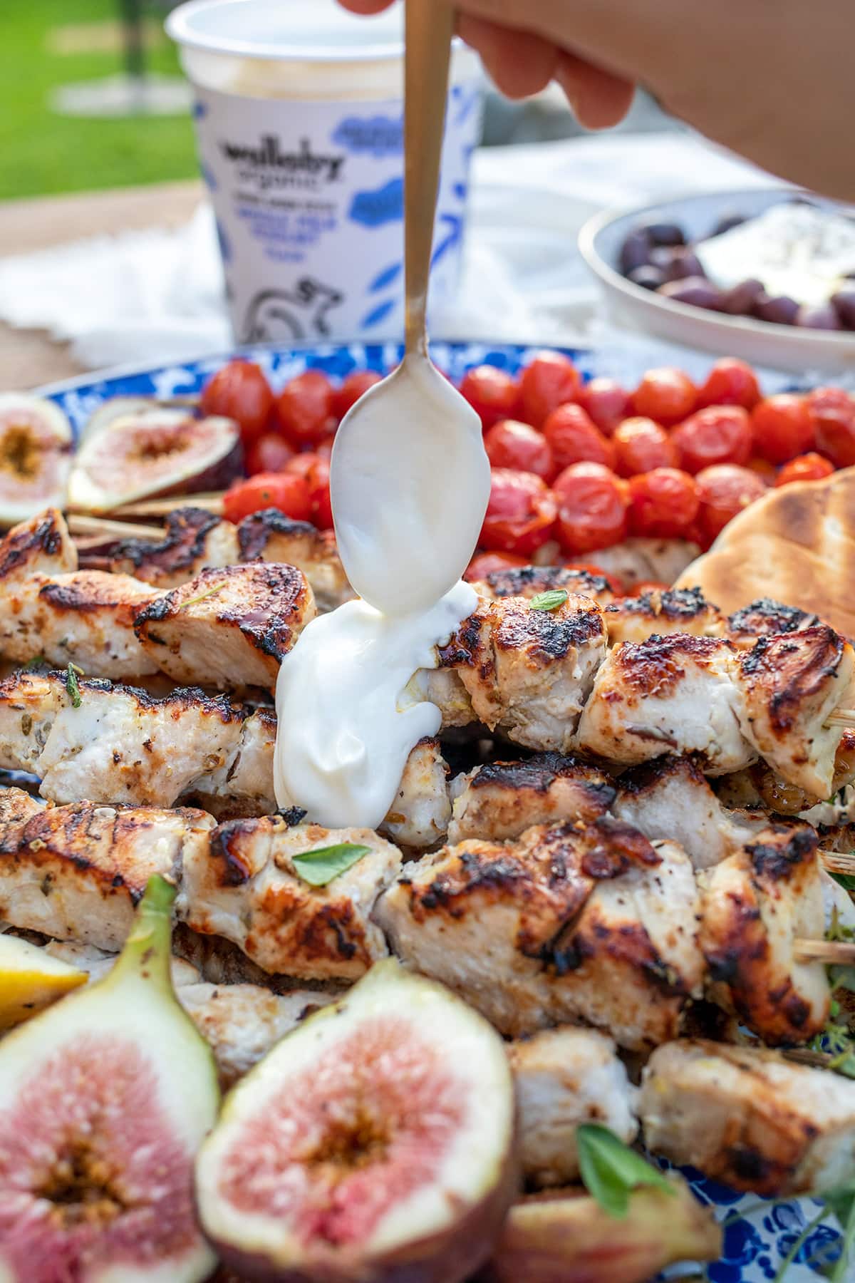 Marinated Greek Yogurt Chicken Skewers are perfect for grilling!