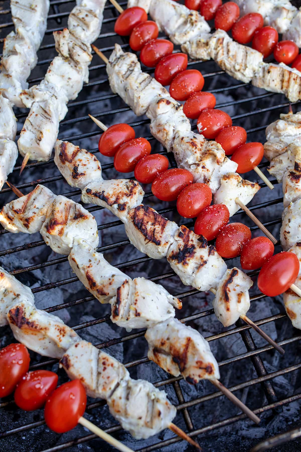 Marinated Greek Yogurt Chicken Skewers are perfect for grilling!