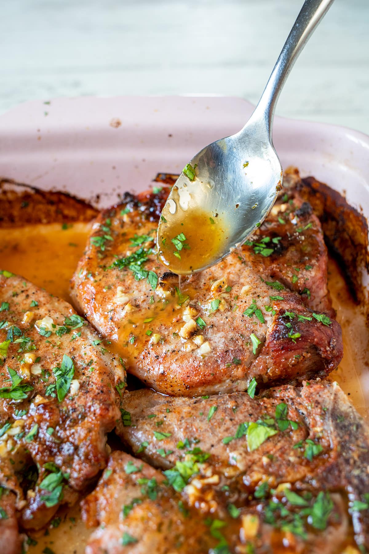 Oven Baked Garlic Ranch Pork Chops