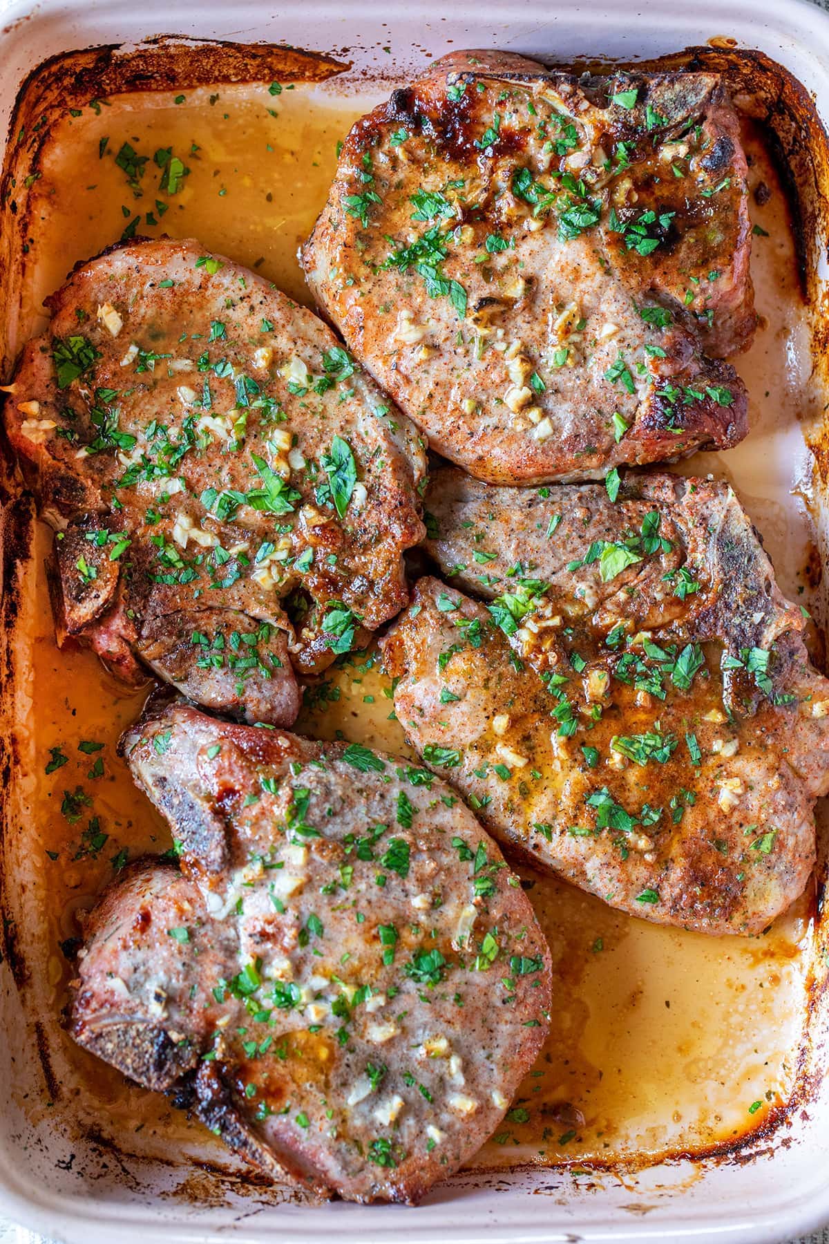 Oven Baked Garlic Ranch Pork Chops