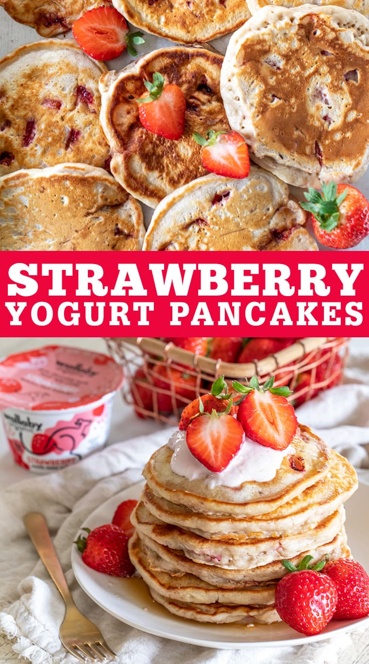 Double Strawberry Yogurt Pancakes