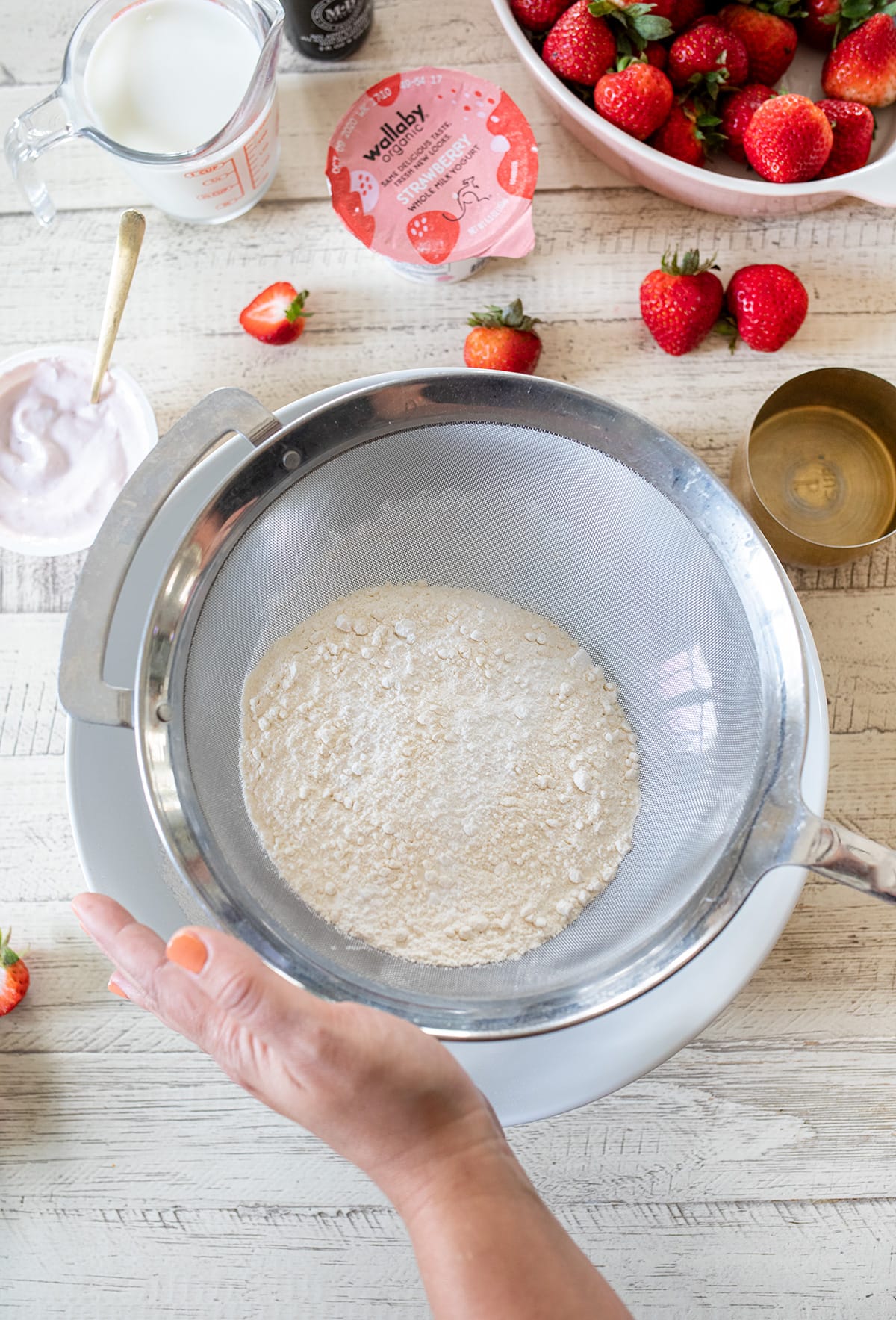 Strawberry Yogurt Pancakes