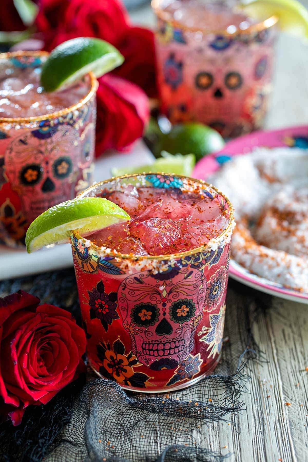 Chili Pomegranate Margaritas