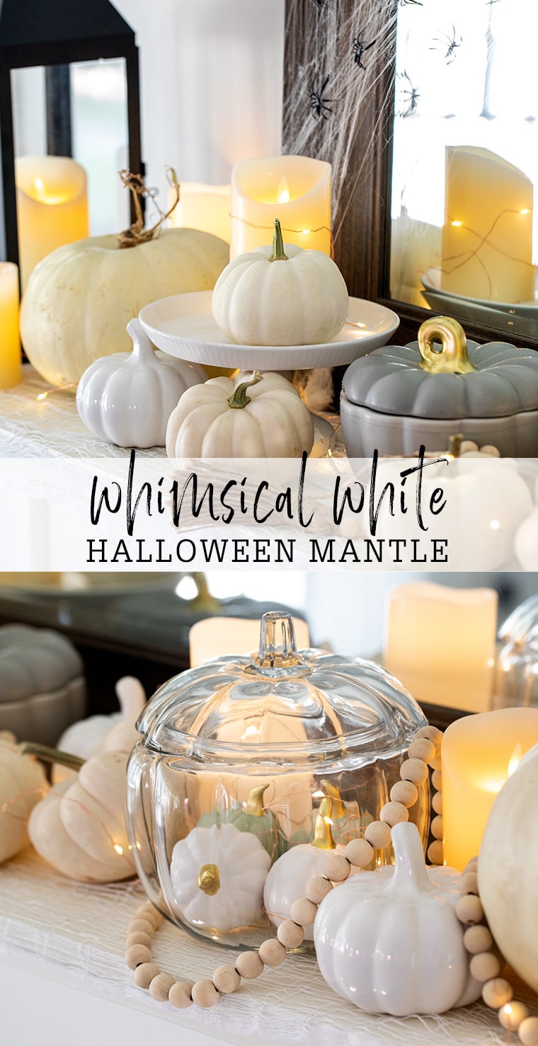 Chic White Pumpkin Halloween Decor