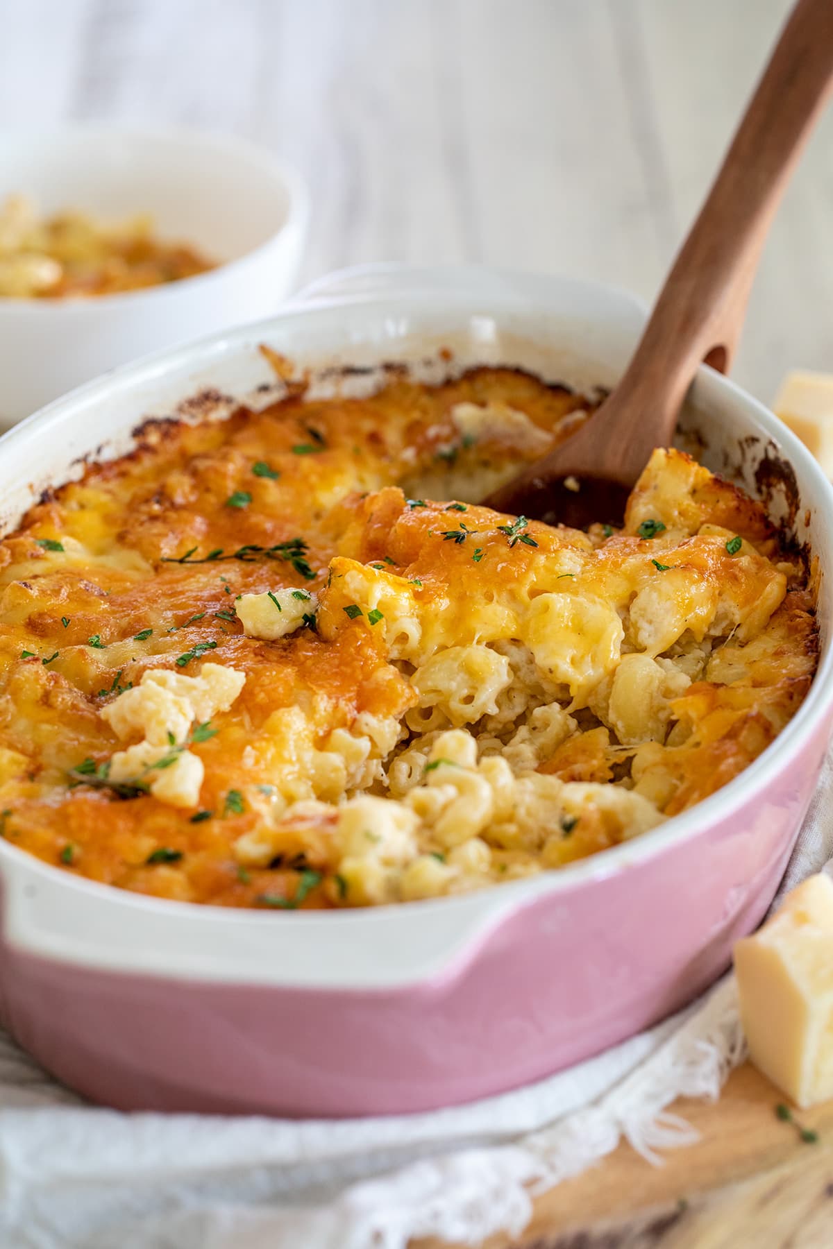 Creamy Homemade Baked Macaroni and Cheese Freutcake