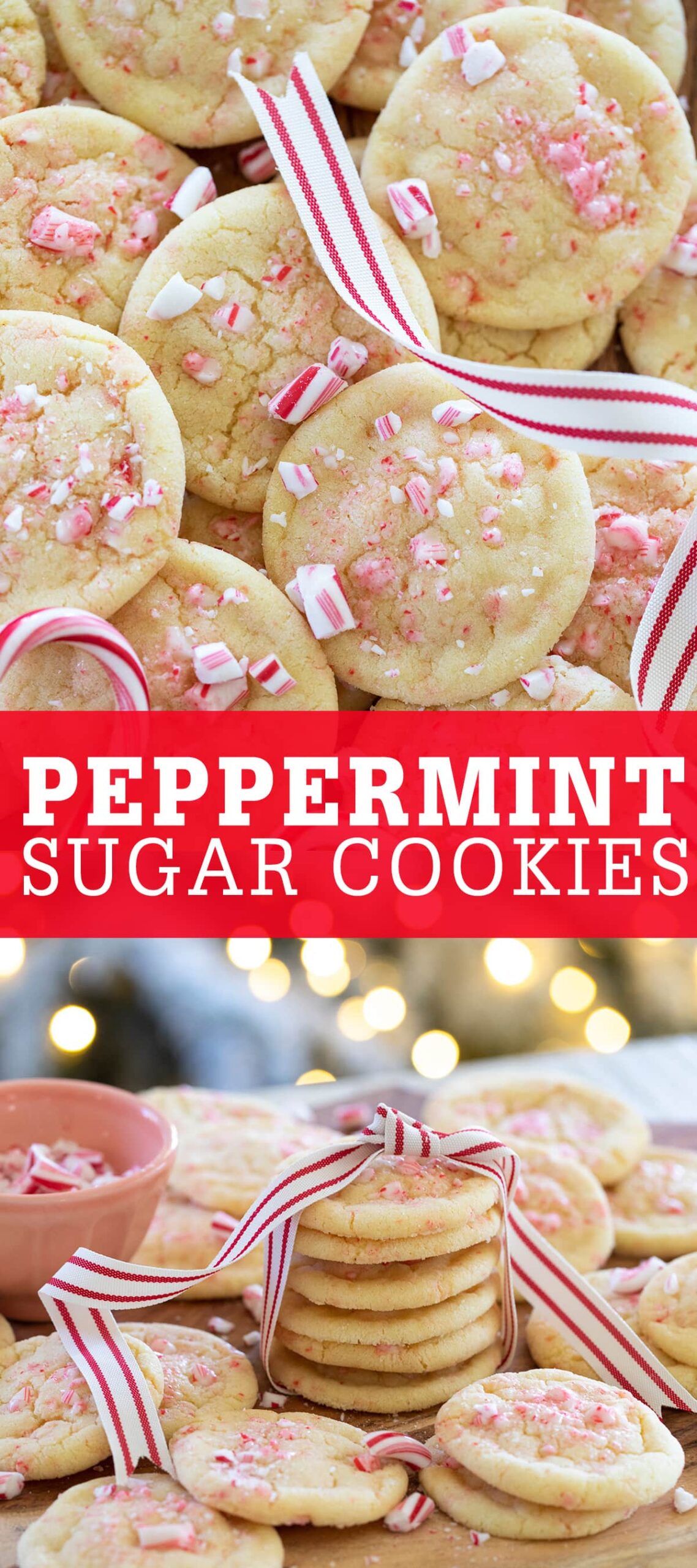 Peppermint Sugar Cookies