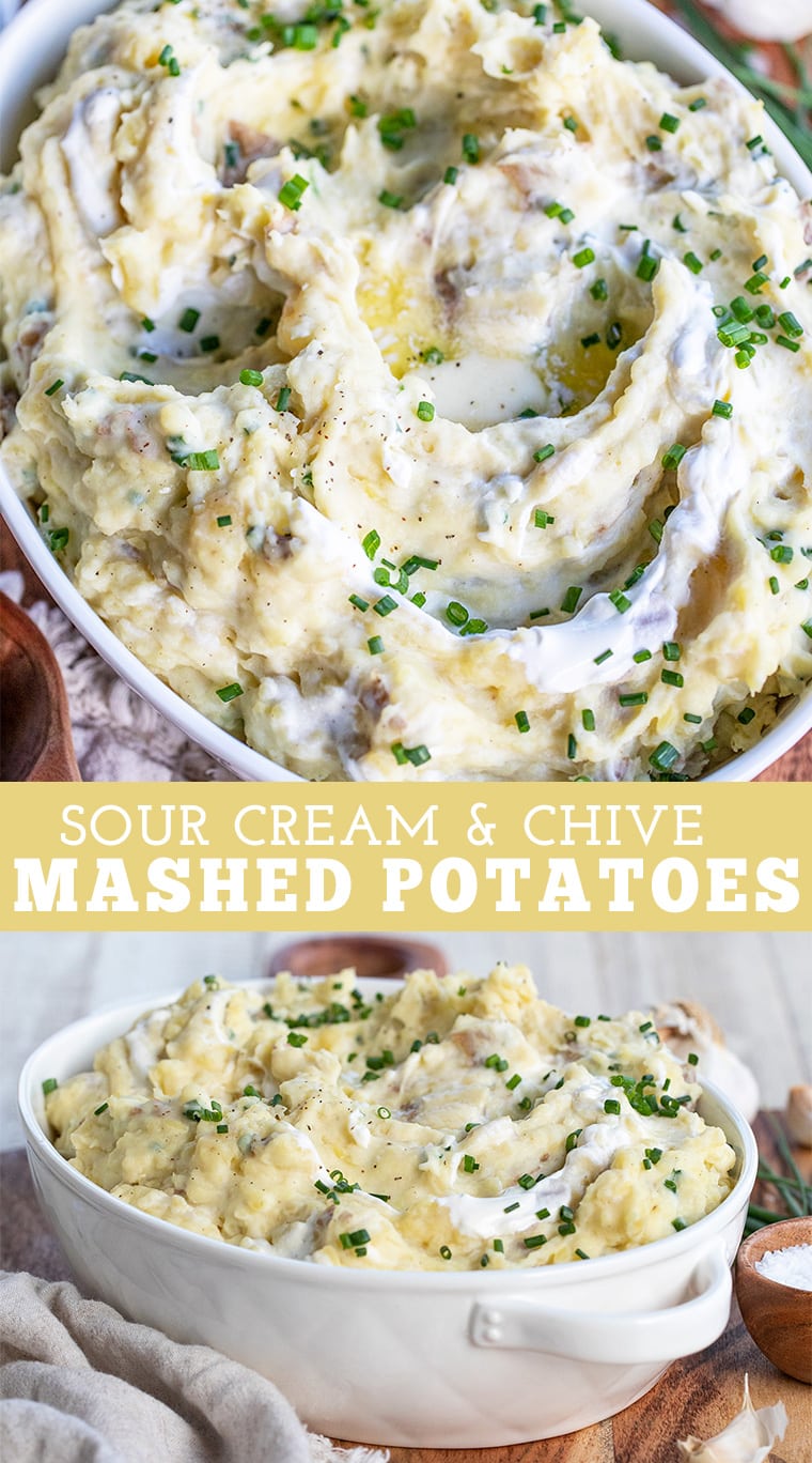 Sour Cream Chive Mashed Red Potatoes