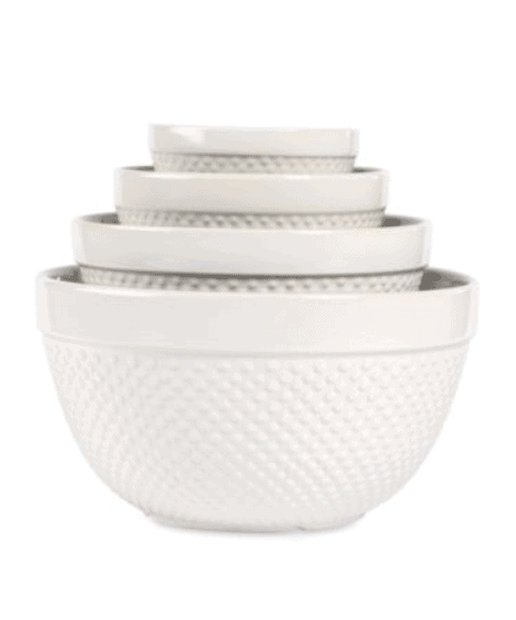 Hobnail White 4-Piece Mixing Bowl Set | Bed Bath & Beyond