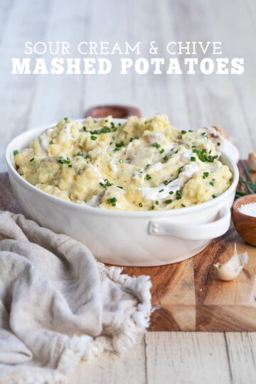 Sour Cream and Chive Mashed Red Potatoes • Freutcake