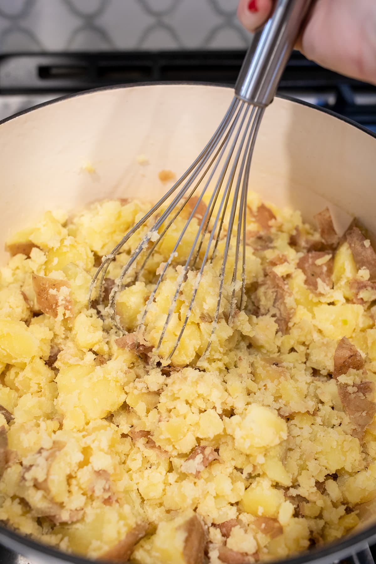 Sour Cream Chive Mashed Red Potatoes