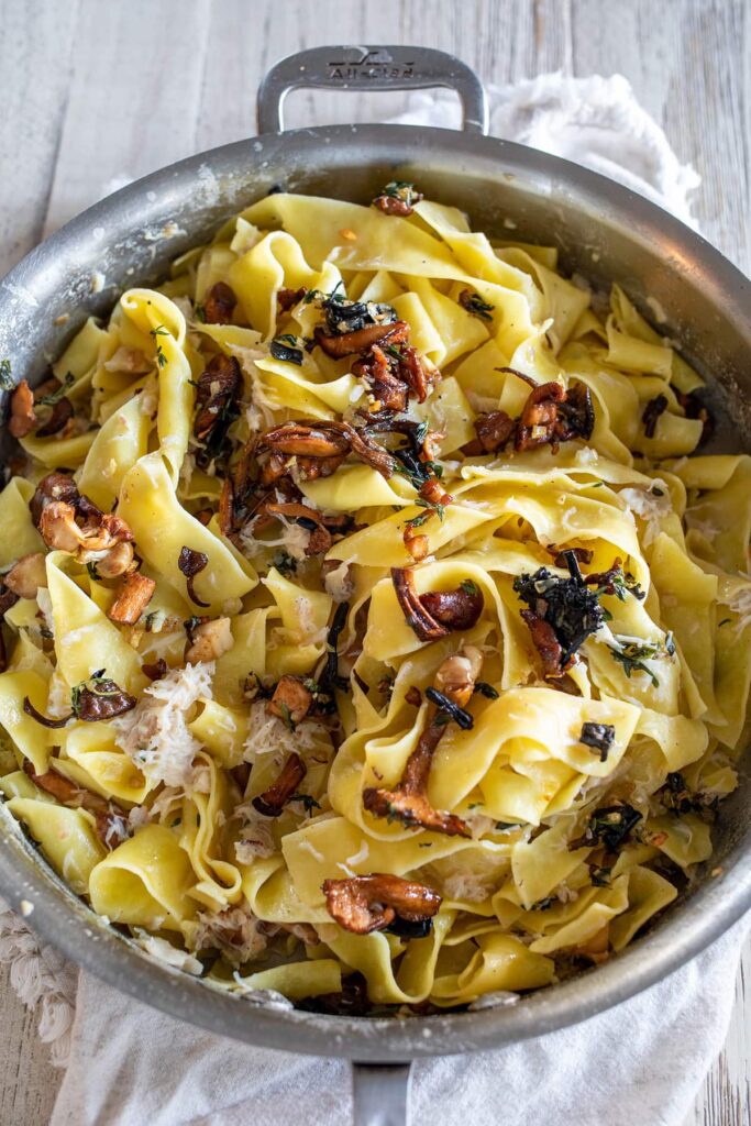 Wild Mushroom and Crab Pappardelle Pasta • Freutcake
