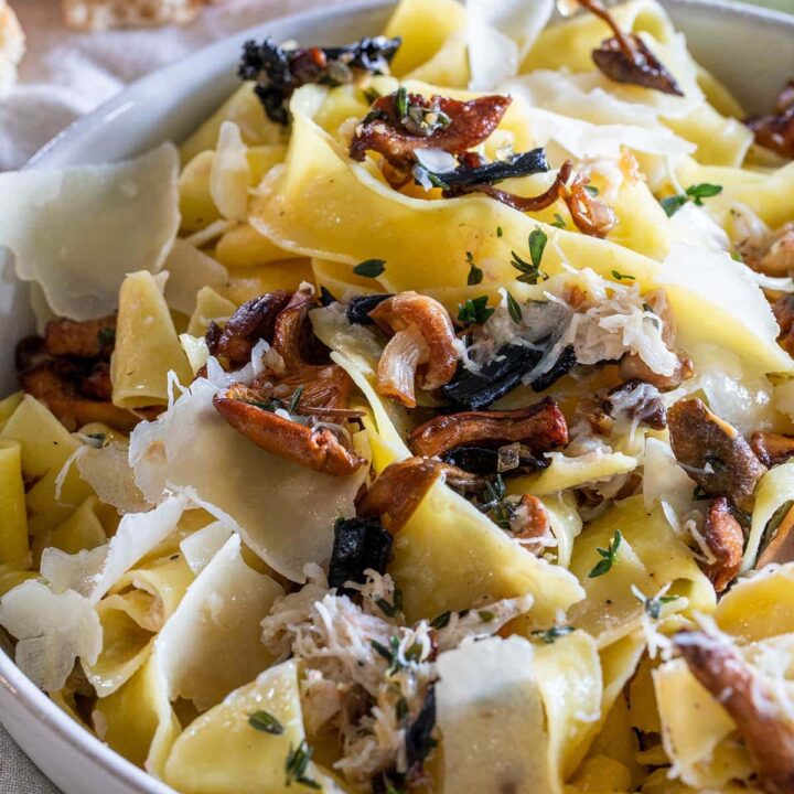 Wild Mushroom and Crab Pappardelle Pasta Pa