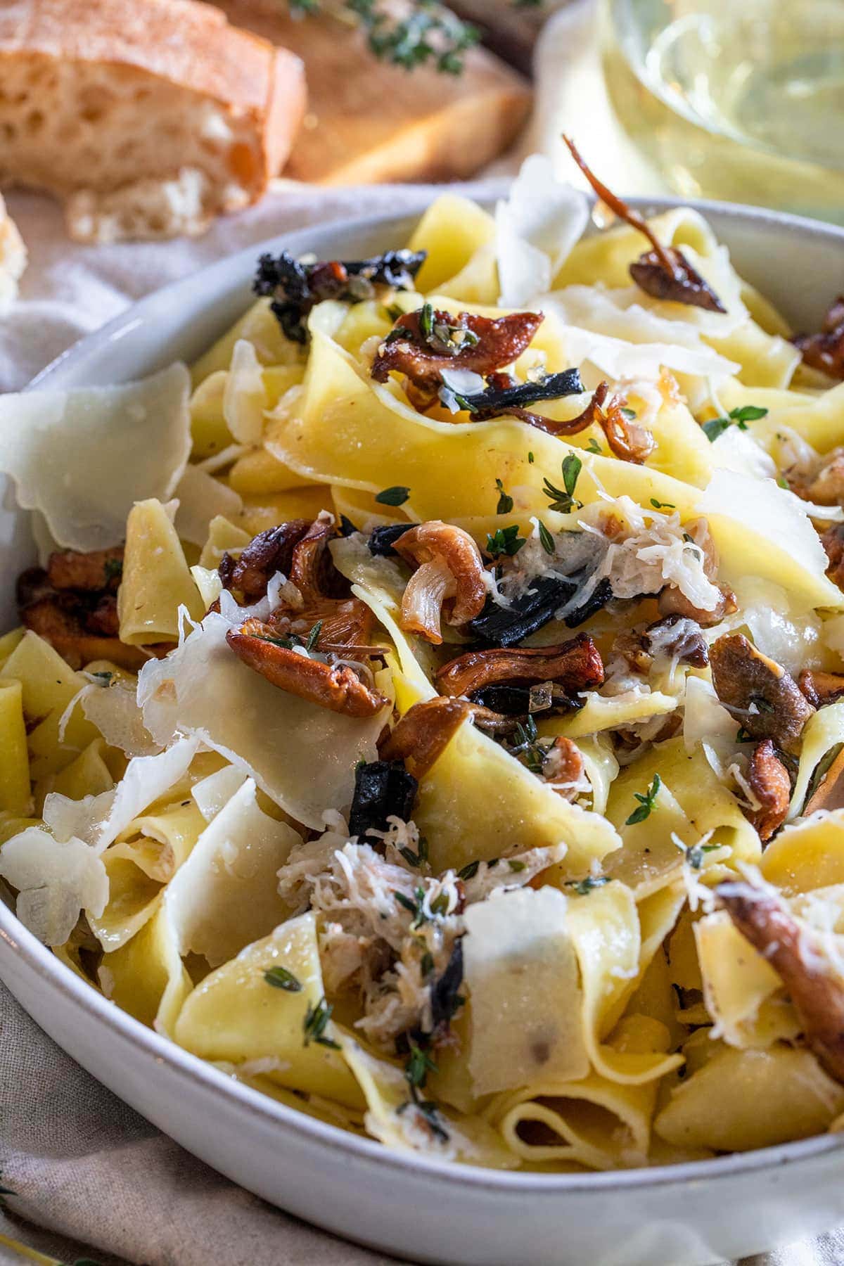 Wild Mushroom and Crab Pappardelle Pasta Pa