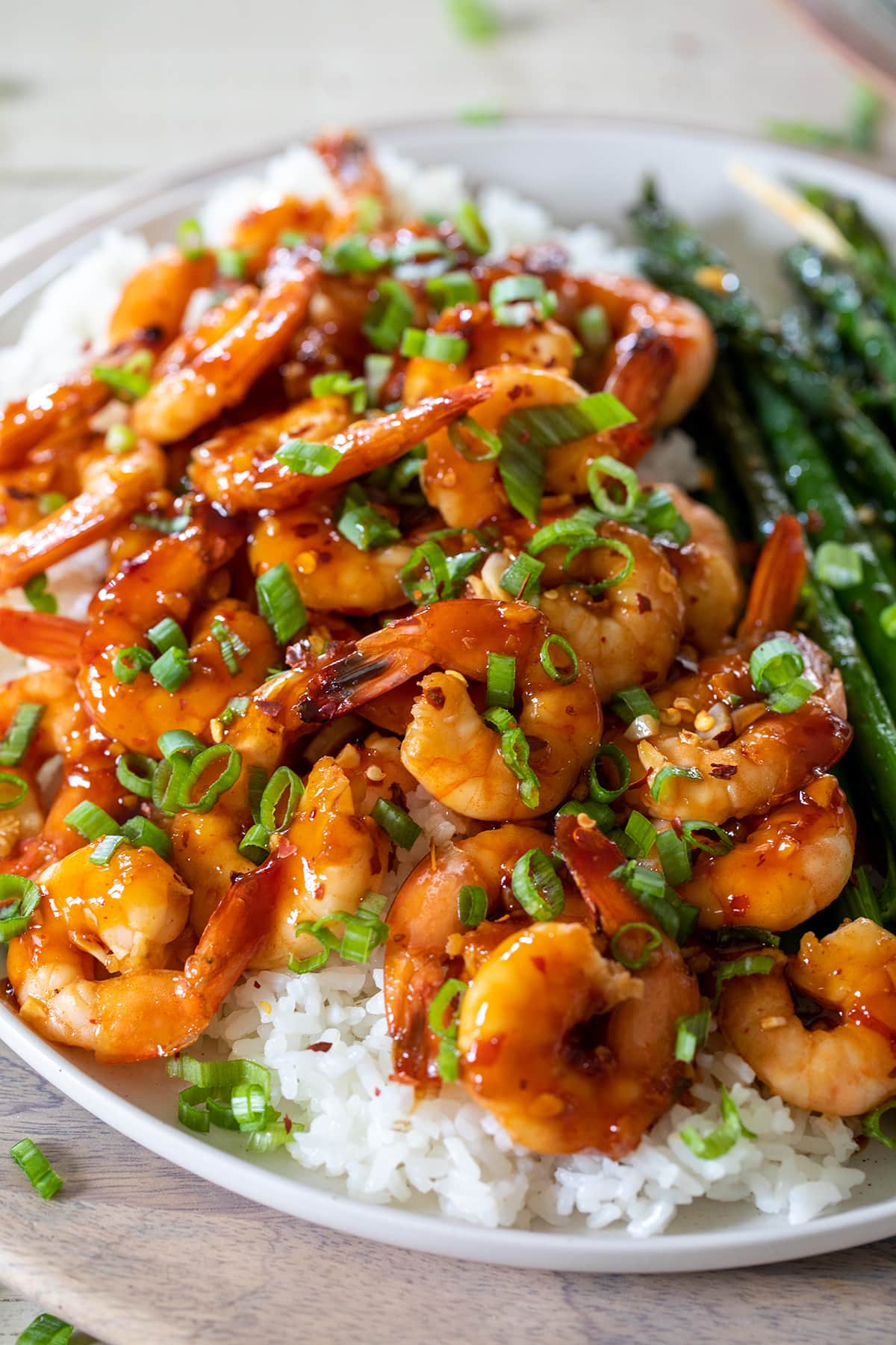 Sheet Pan Sweet Chili Garlic Shrimp with Asparagus