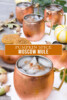 A sweet and seasonal version of classic ginger beer Moscow Mules, I mixed these cocktail with Pumpkin puree, vanilla vodka, pumpkin pie spice, ginger beer and lime to create Pumpkin Spice Moscow Mules.
