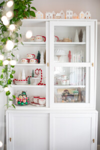 Christmas Curio Cabinet Santa Mugs