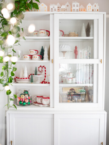 Christmas Curio Cabinet Santa Mugs