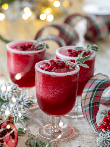 Frozen Pomegranate Christmas Margarita