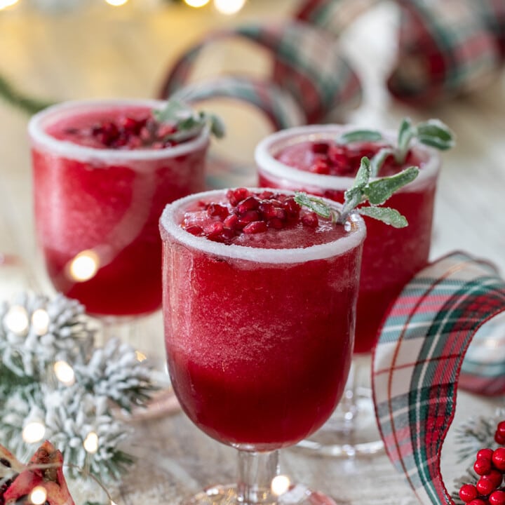 Frozen Pomegranate Christmas Margarita