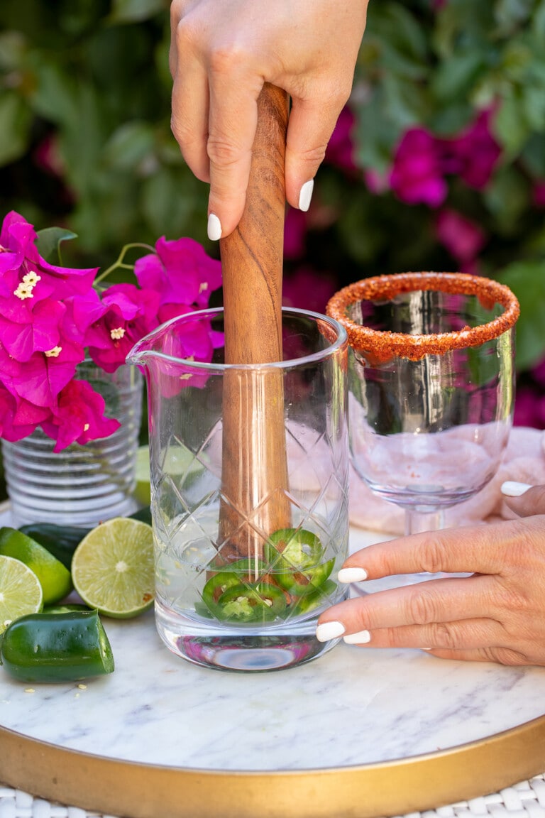 Spicy Jalapeño Margarita with Chamoy and Tajin Rim • Freutcake