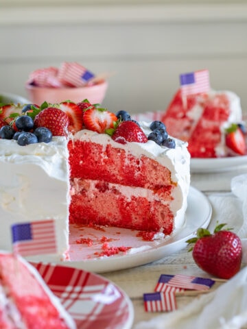 Layered Strawberry Jello Poke Cake Recipe