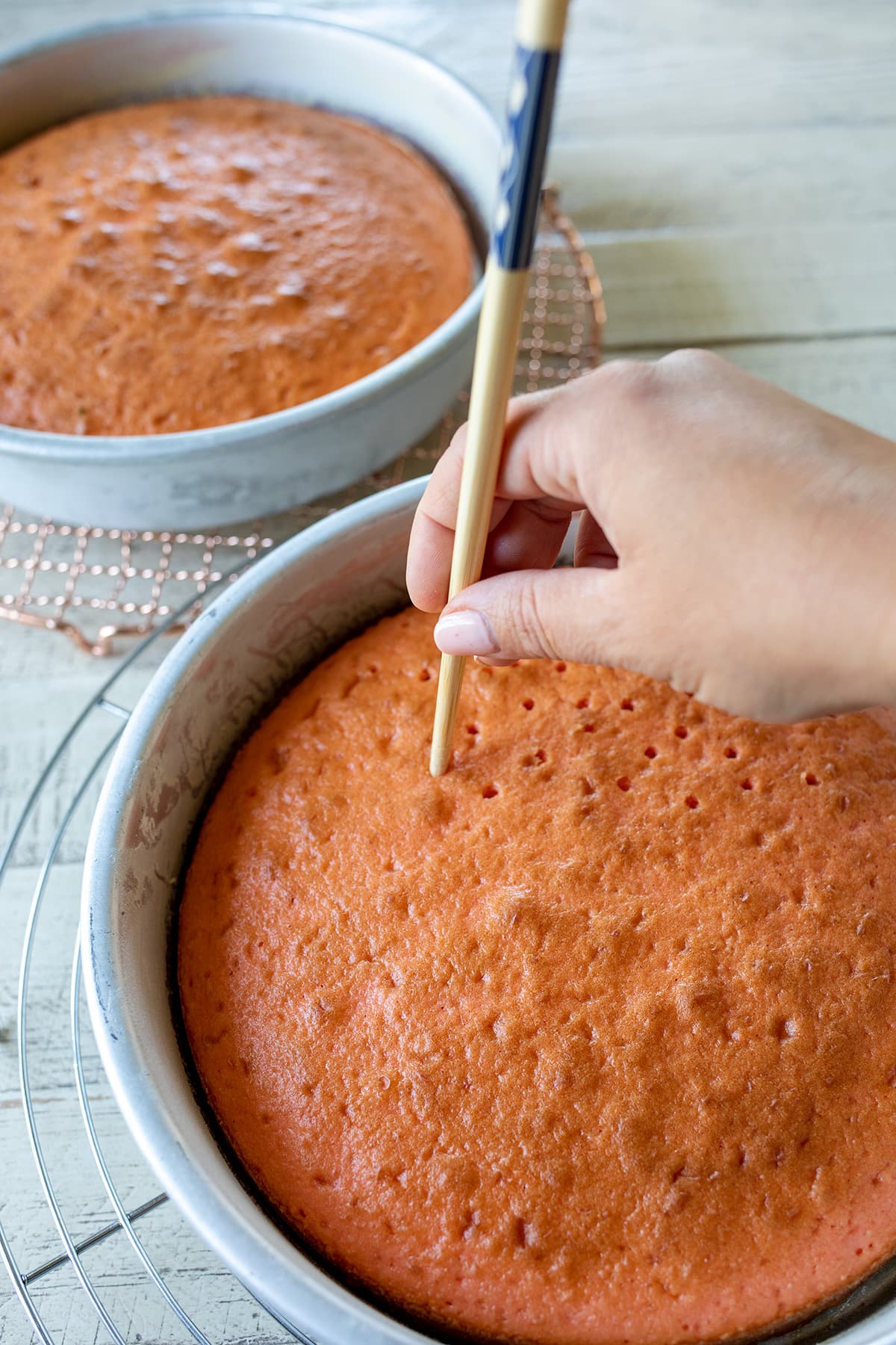 Layered Strawberry Jello Poke Cake Recipe