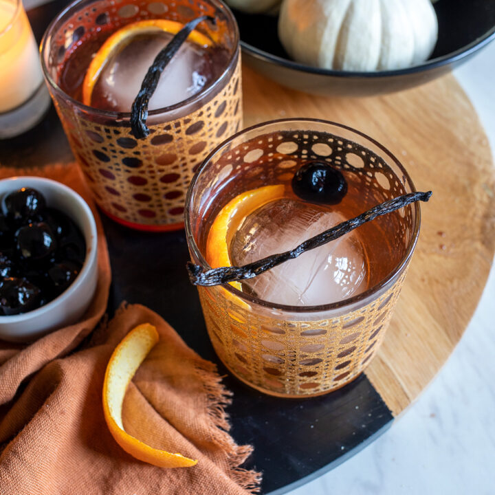 Vanilla Bean Old Fashioned Cocktail