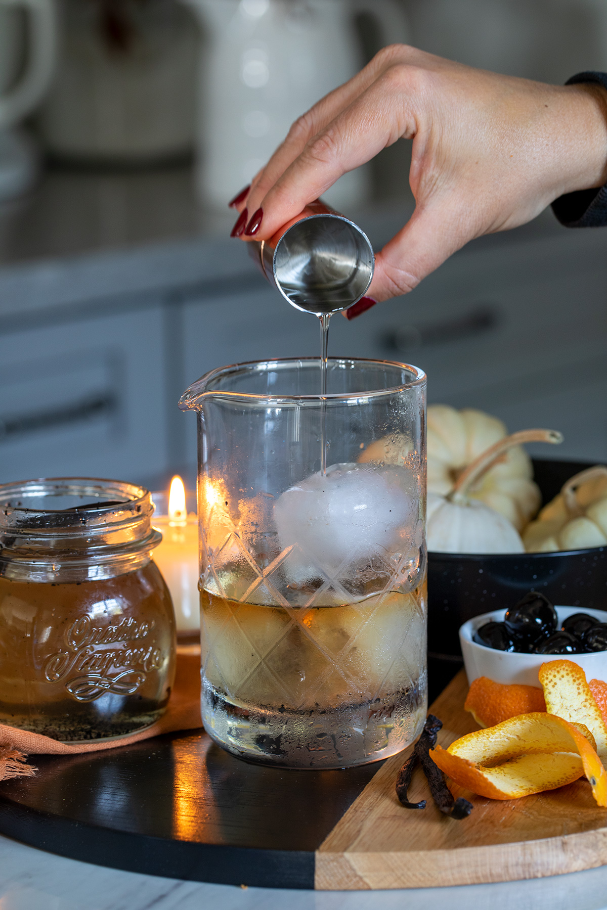 Vanilla Bean Old Fashioned Cocktail