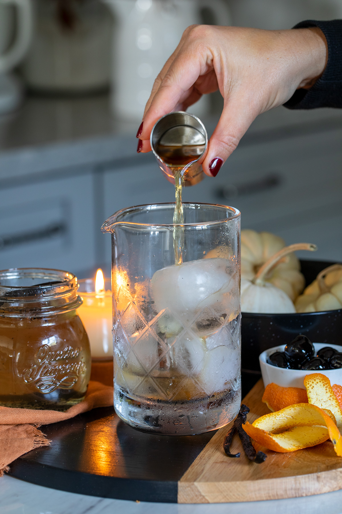 Vanilla Bean Old Fashioned Cocktail