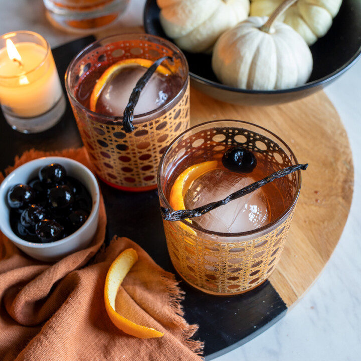 Vanilla Bean Old Fashioned Cocktail