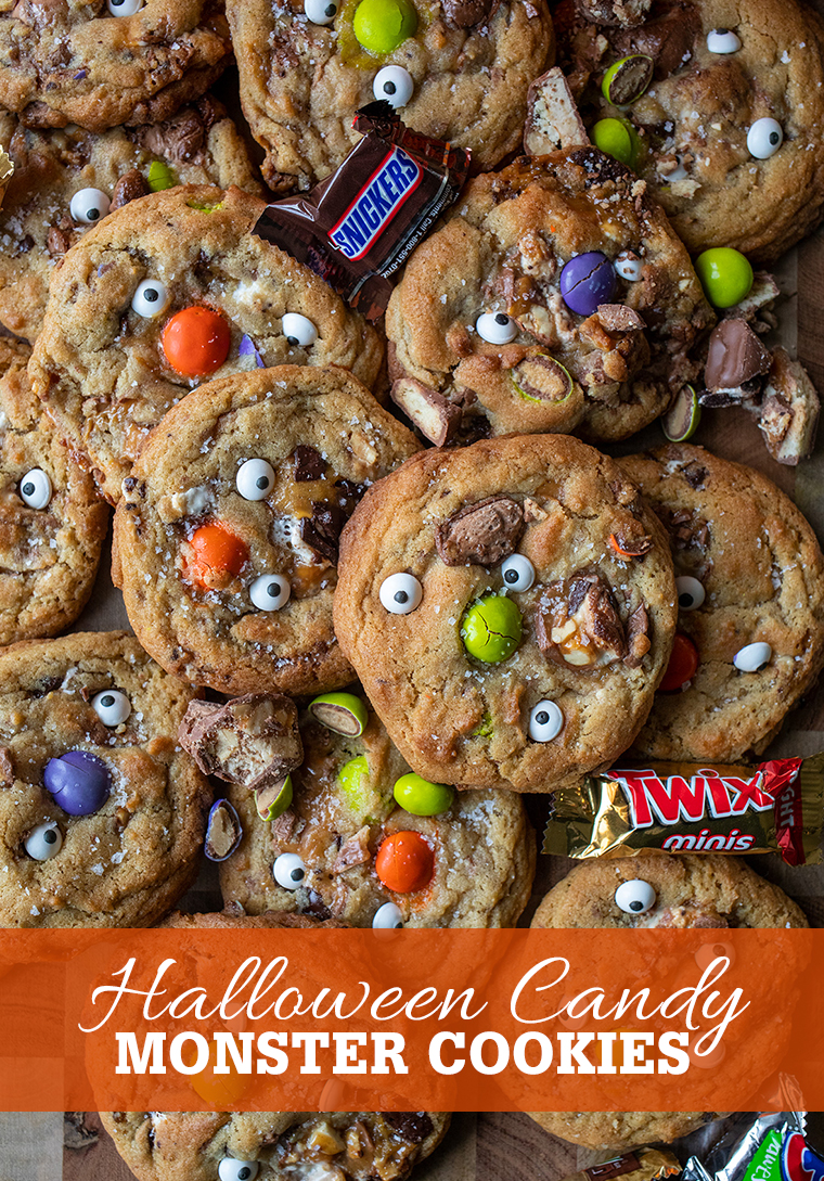 Leftover Halloween Candy Monster Cookie Recipe