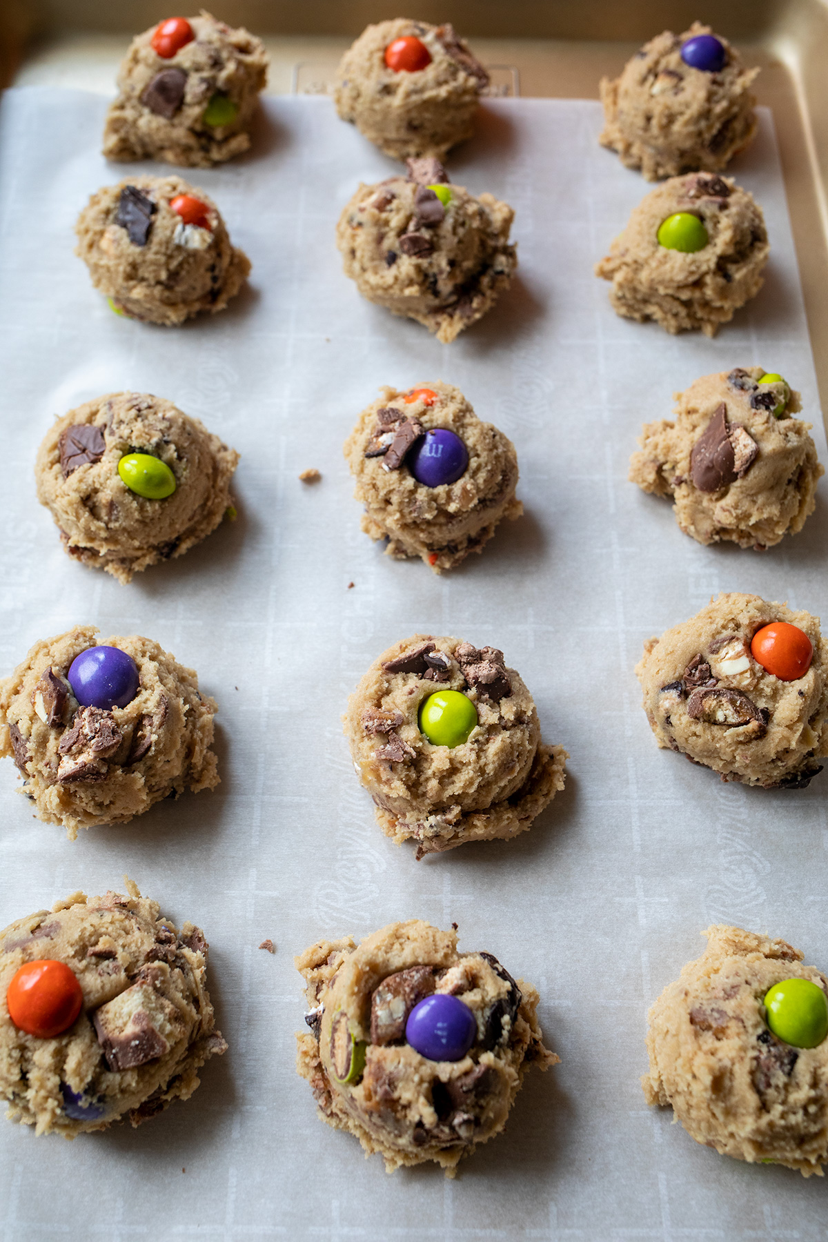 Leftover Halloween Candy Monster Cookie Recipe