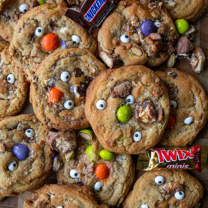 Leftover Halloween Candy Monster Cookie Recipe