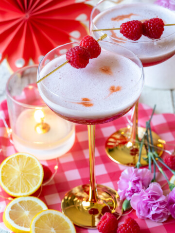 Raspberry Tequila Sour Recipe for Valentine's Day