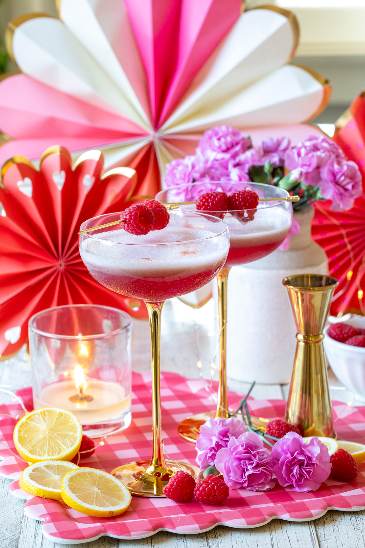 Raspberry Tequila Sour Recipe for Valentine's Day