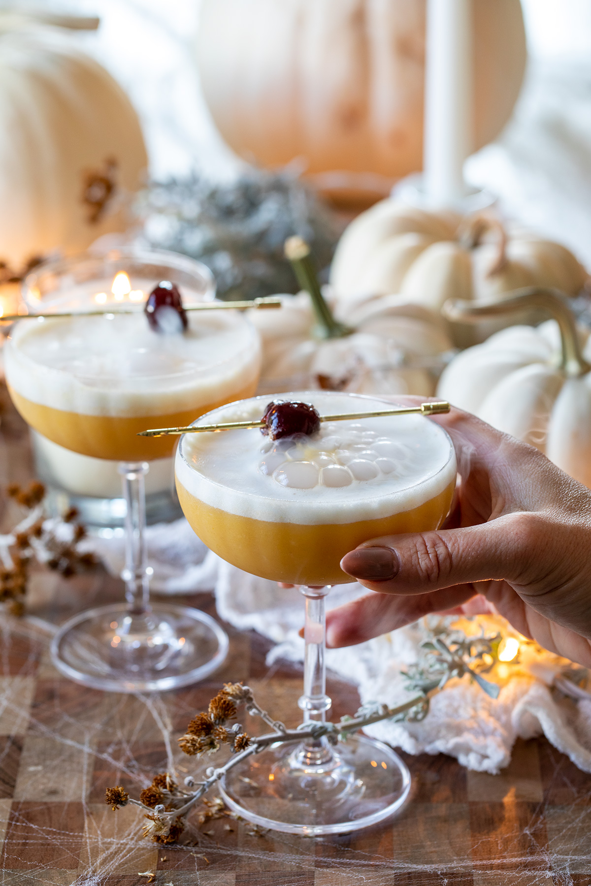 Pumpkin Whiskey Sour Cocktail Recipe