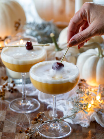 Pumpkin Whiskey Sour Cocktail Recipe