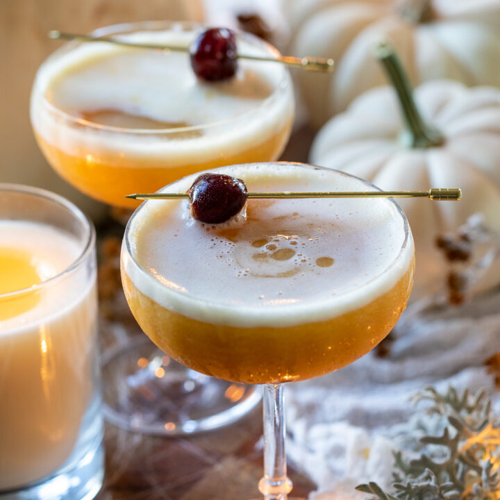 Pumpkin Whiskey Sour Cocktail Recipe