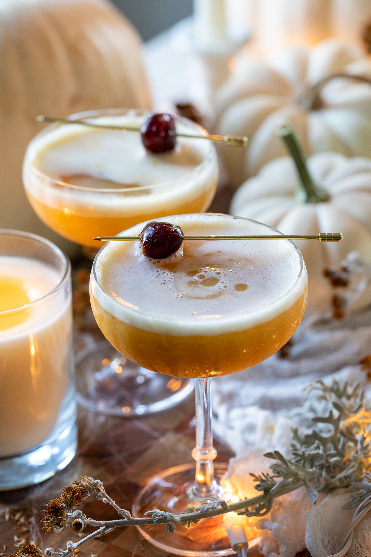 Pumpkin Whiskey Sour Cocktail Recipe