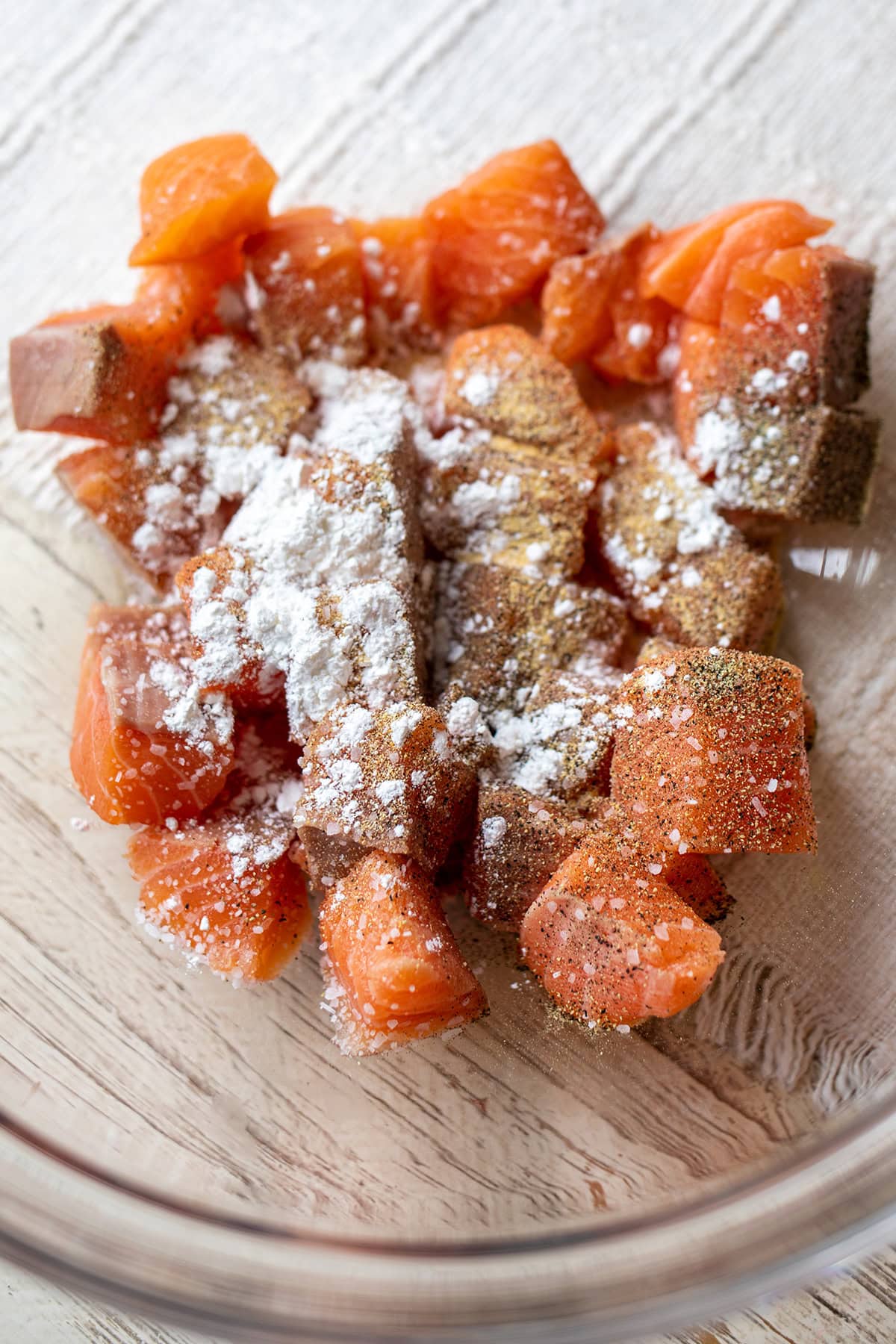 Sticky Honey Garlic Salmon Bites