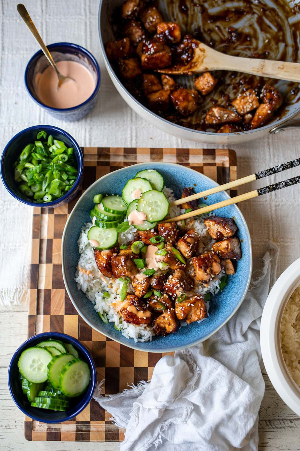 Sticky Honey Garlic Salmon Bites