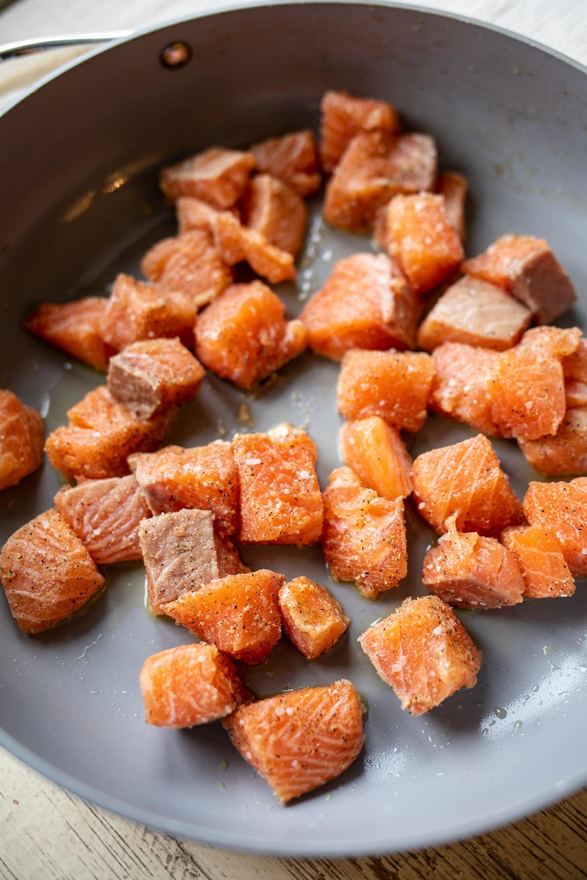 Sticky Honey Garlic Salmon Bites