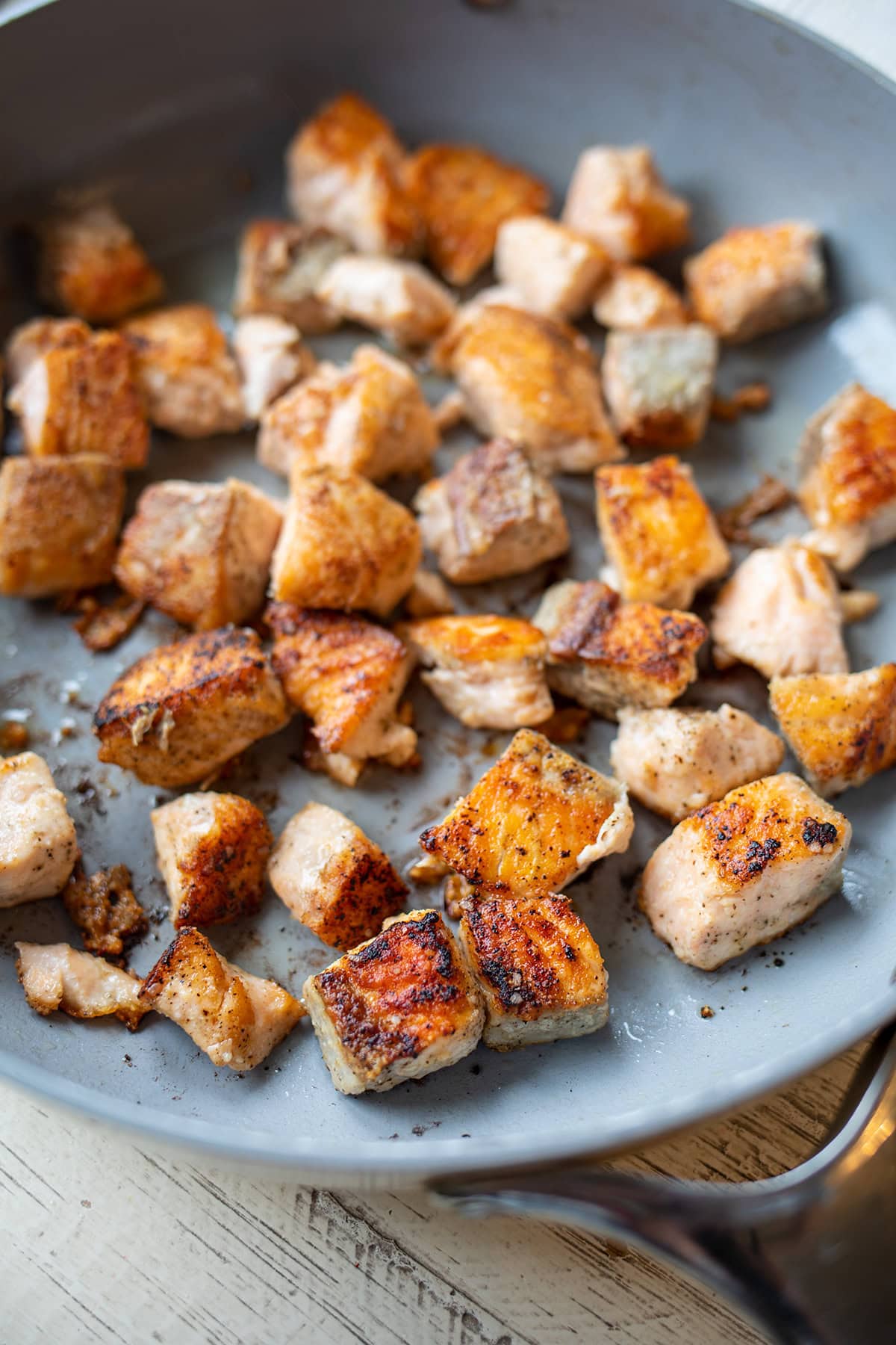 Sticky Honey Garlic Salmon Bites