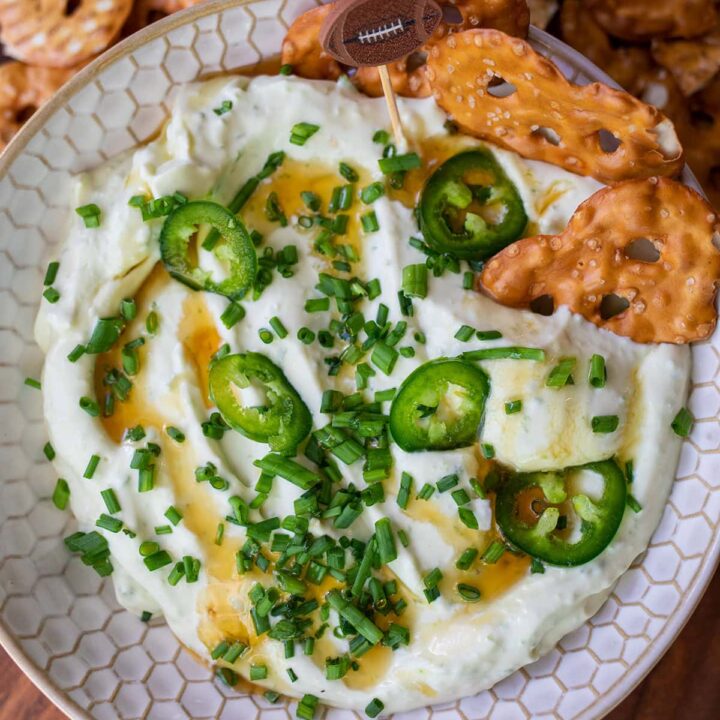 Whipped Hot Honey Jalapeño Cream Cheese Dip