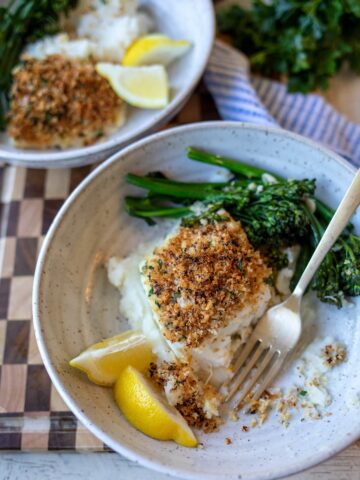 Crispy Lemon Butter Halibut